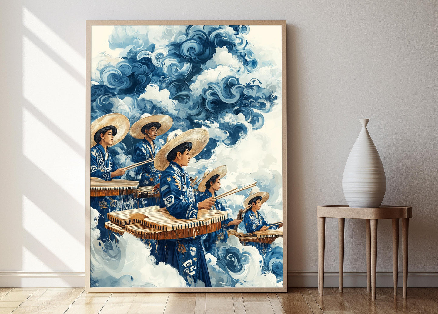 Affiche Ensemble Marimba Nicaraguayen – Poster Art Musical Rythmique