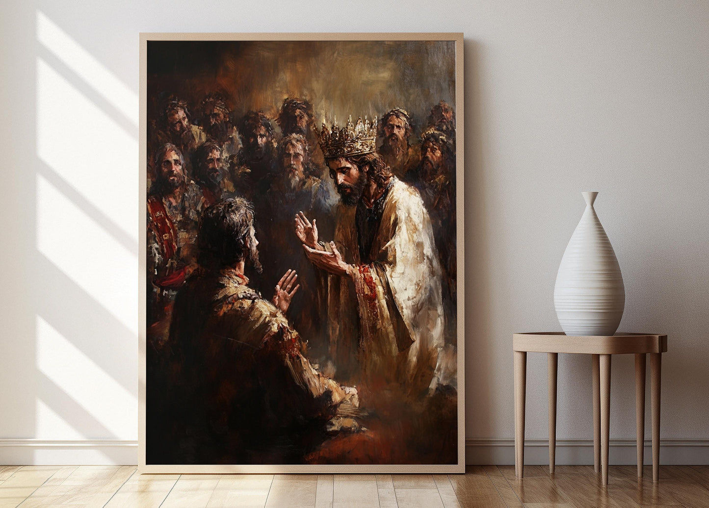 Affiche Jésus : "Oui, je suis le Roi" - Verset de Jean 18:37