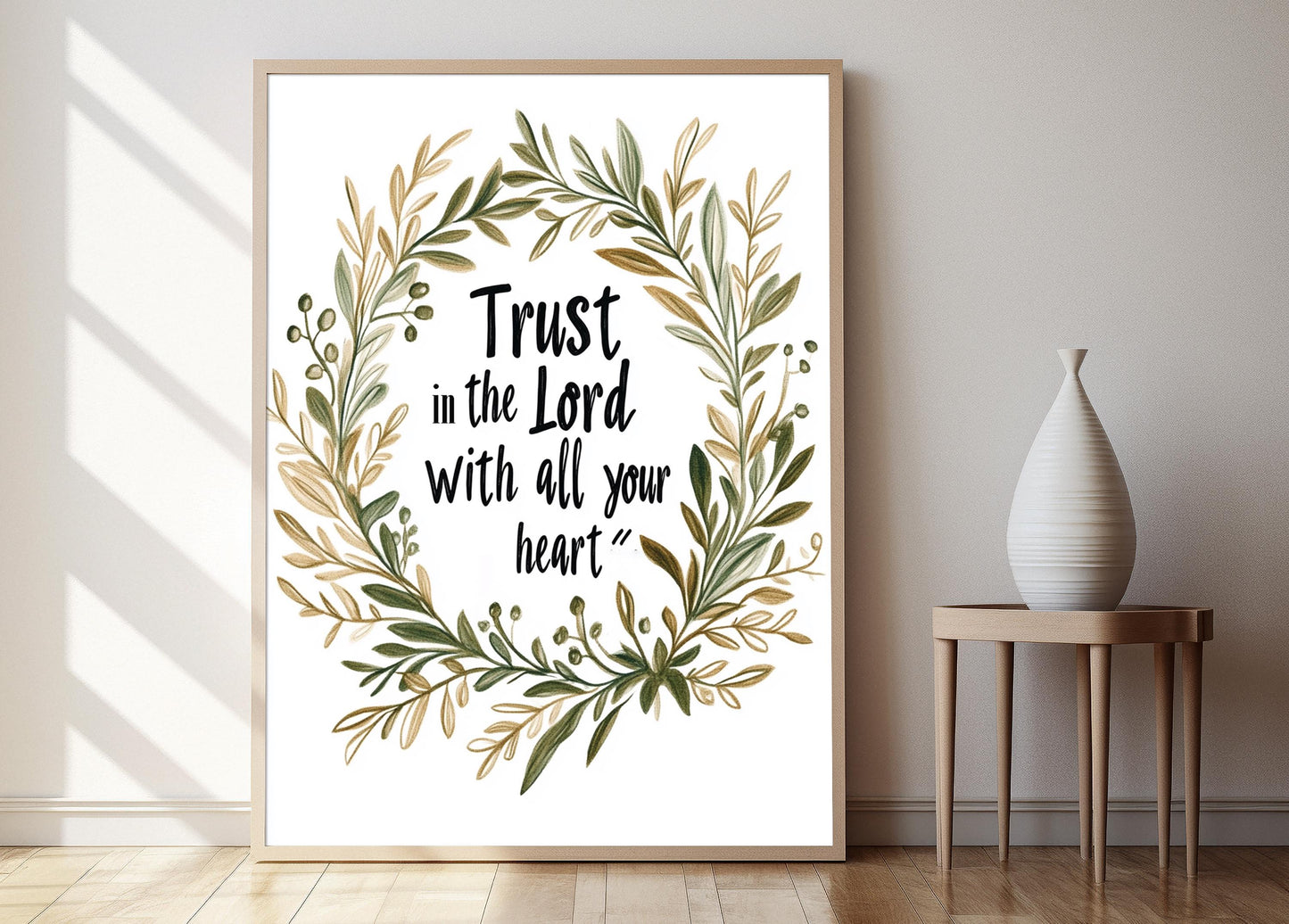 Affiche Proverbes 3:5-6 – Poster Confiance au Seigneur