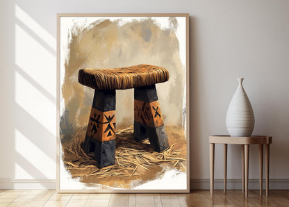 Affiche Senufo – Poster Art Traditionnel de la Côte d'Ivoire