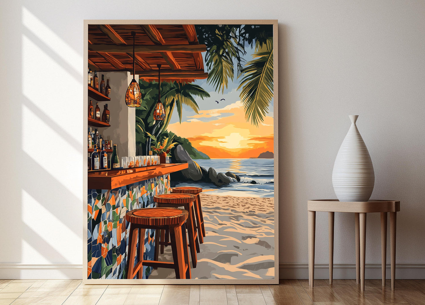 Affiche Plage Praia do Forte – Poster Décor Coucher de Soleil Brésilien