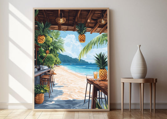 Affiche Plage Langkawi – Poster Style Côtier Malaisien