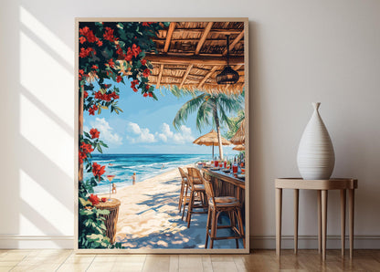 Affiche Plage de Mui Ne – Poster Art Tropical Vietnamien