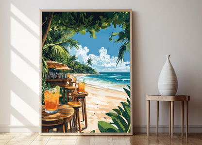 Affiche Kuta Beach – Poster Art de la Vie Balinaise