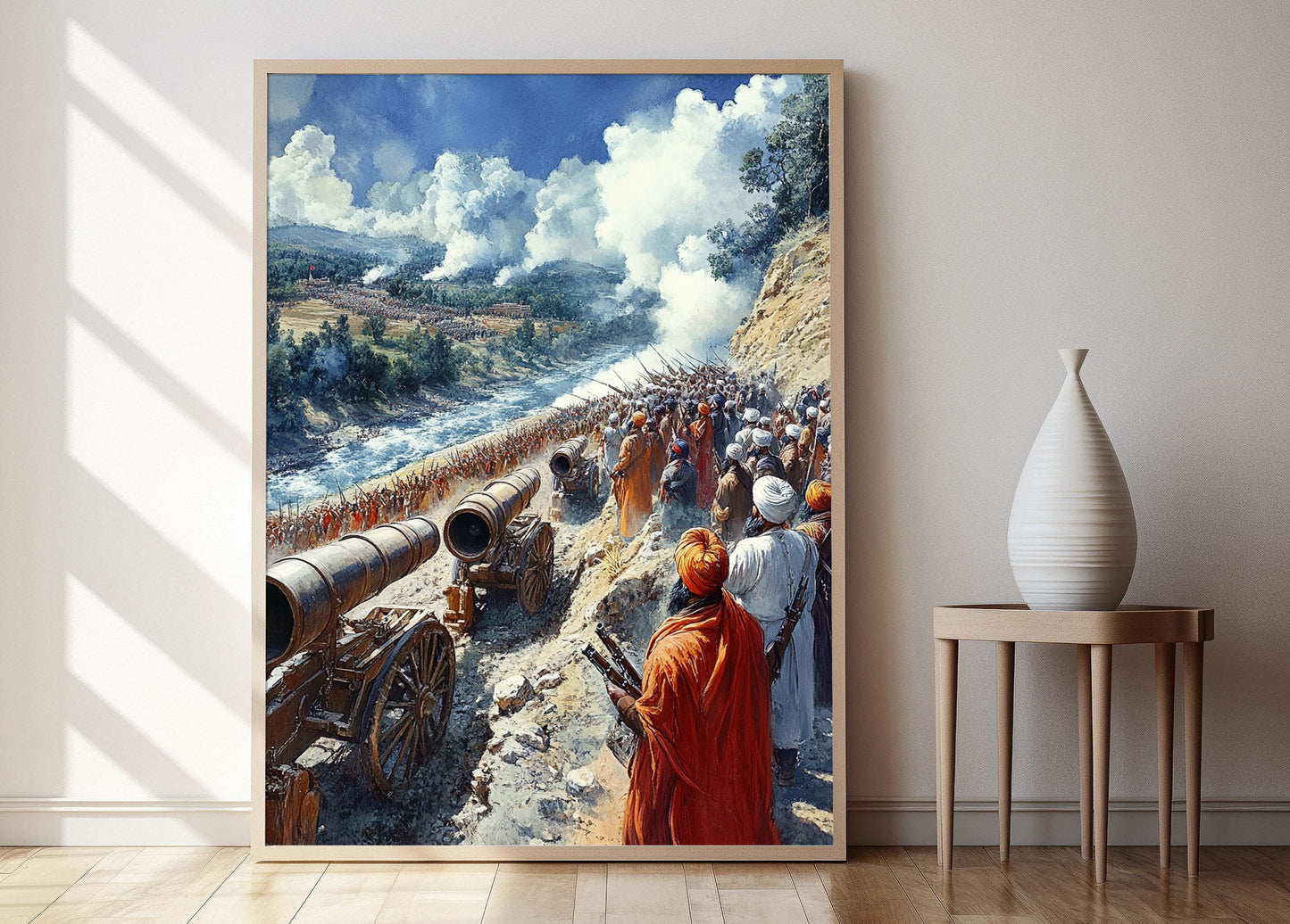 Affiche Bataille de Sobraon – Poster Scène de la guerre anglo-sikh