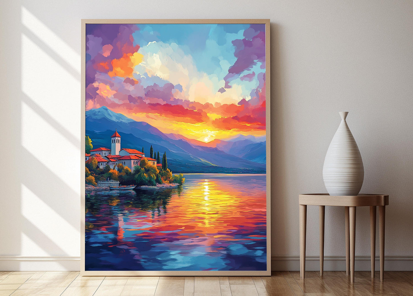 Affiche Lever de Soleil sur le Lac Sevan – Poster Vue des Montagnes Arméniennes