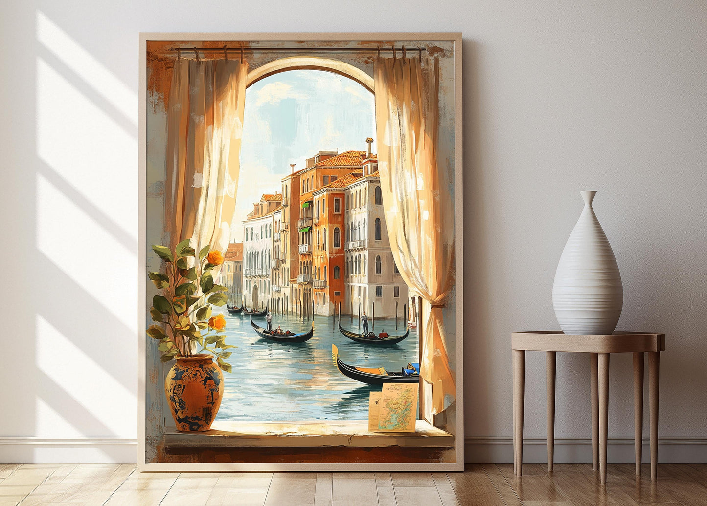 Affiche Venise Rustique – Poster Vue du Grand Canal en Décoration Italienne