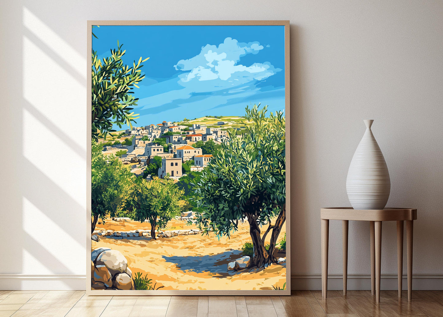 Affiche Village de Rafah – Poster Art Tradition et Oliviers