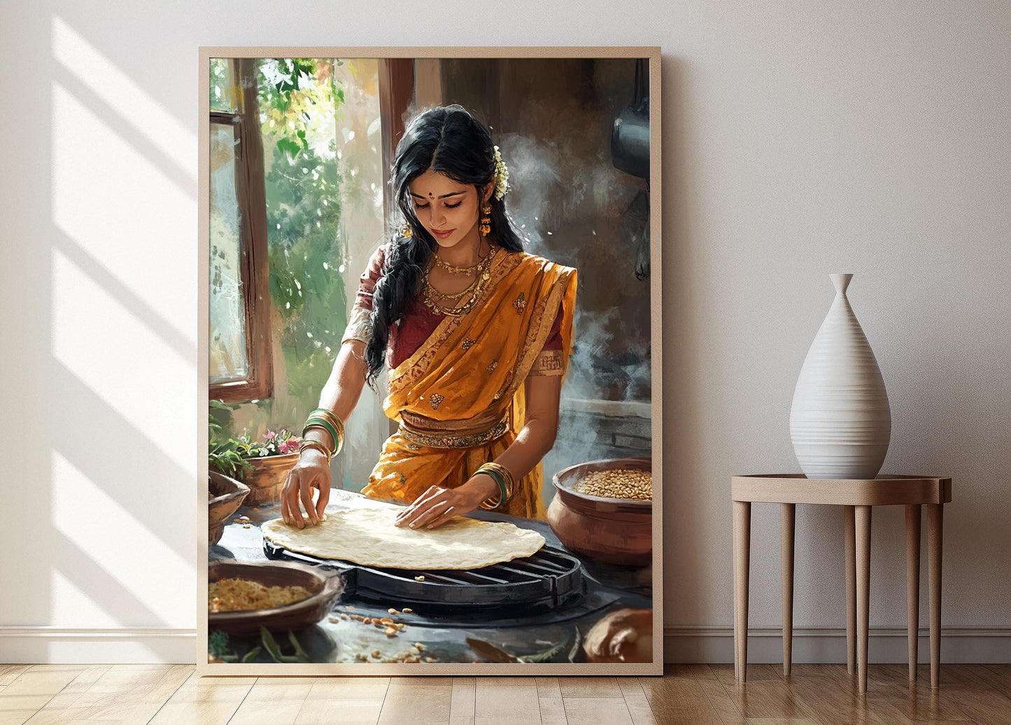 Affiche Art du Chapati – Poster Décor de Restaurant Indien