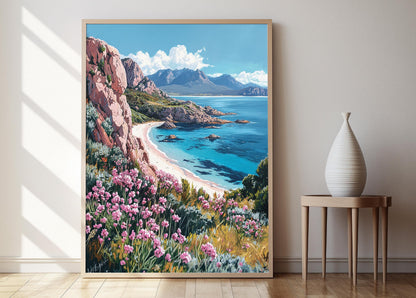 Affiche Parc National Freycinet – Poster Décor Côtier Baie Wineglass