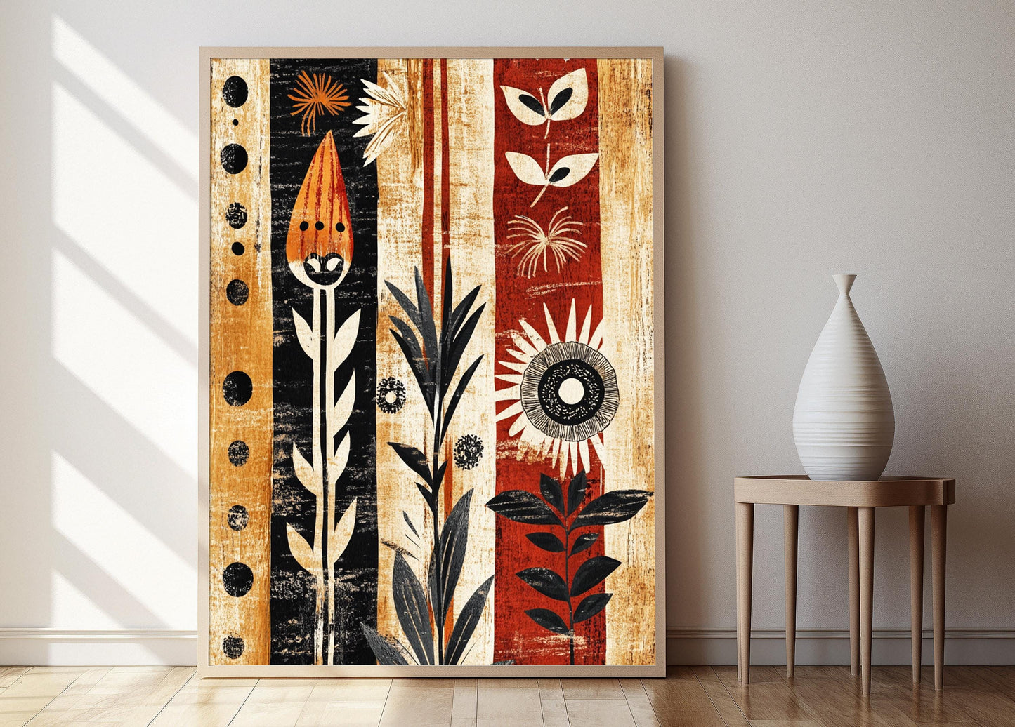 Affiche Art Yolngu – Poster Peinture sur Écorce, Décor Esprit Ancestral