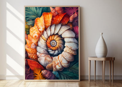 Affiche Argent de Coquillage des Îles Salomon – Décor Autochtone Océanique