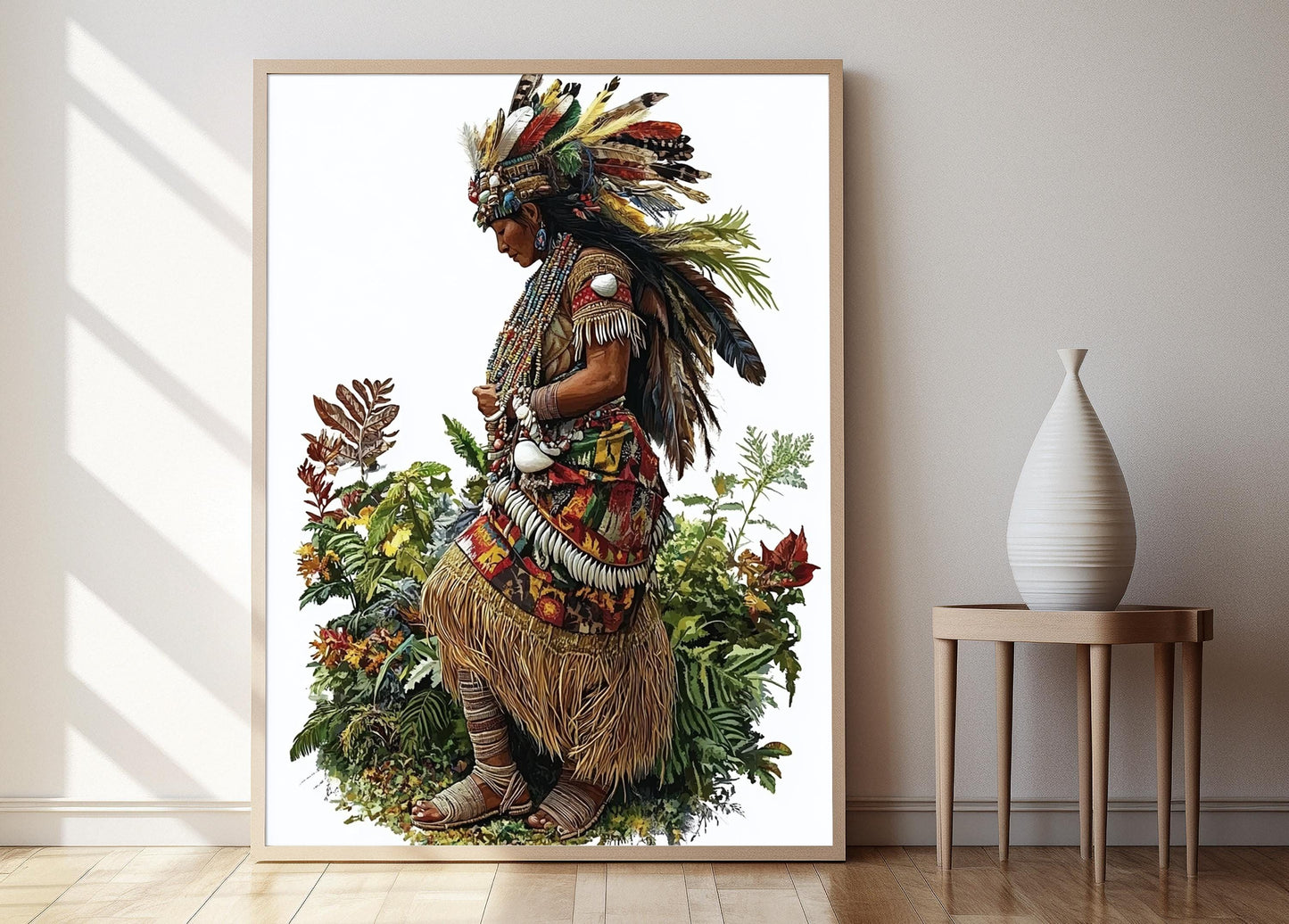 Affiche Femme des Îles Salomon – Poster Art Tribal Océanique