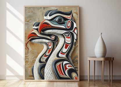 Affiche Sisiutl – Poster Art de la créature mythique Haida