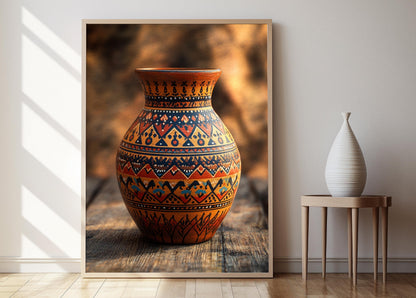 Affiche en Terre Cuite Sri Lankaise – Poster Art de la Poterie Traditionnelle