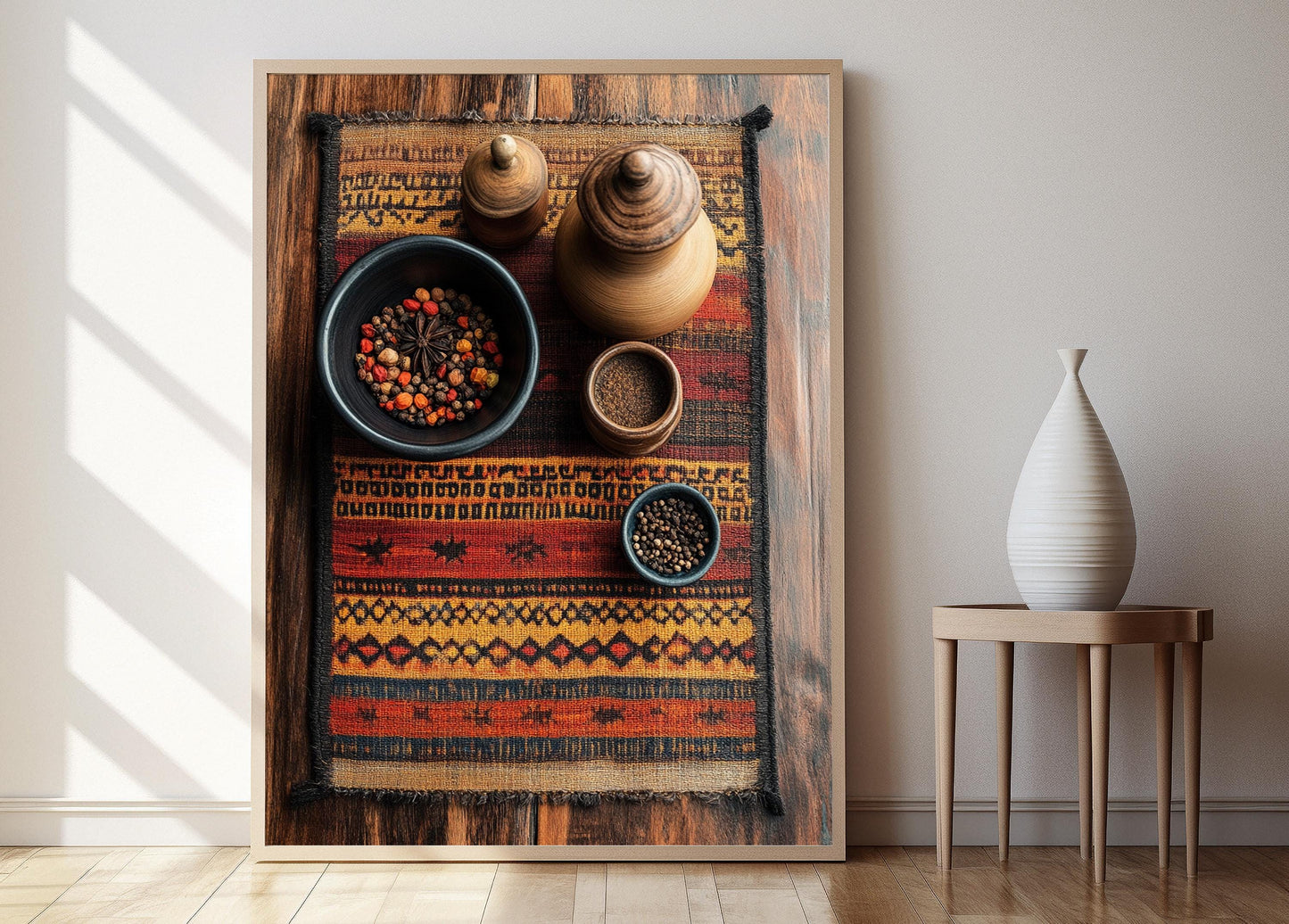 Affiche Art Textile du Sri Lanka – Poster Décor de Cuisine Rustique