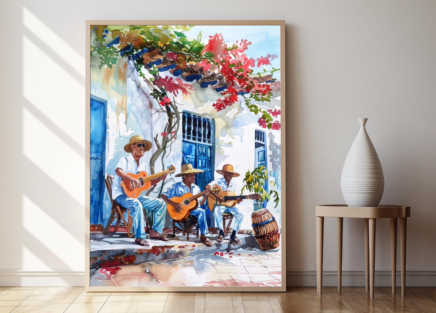 Affiche Musiciens de Merengue – Poster Instruments Traditionnels Mexicains