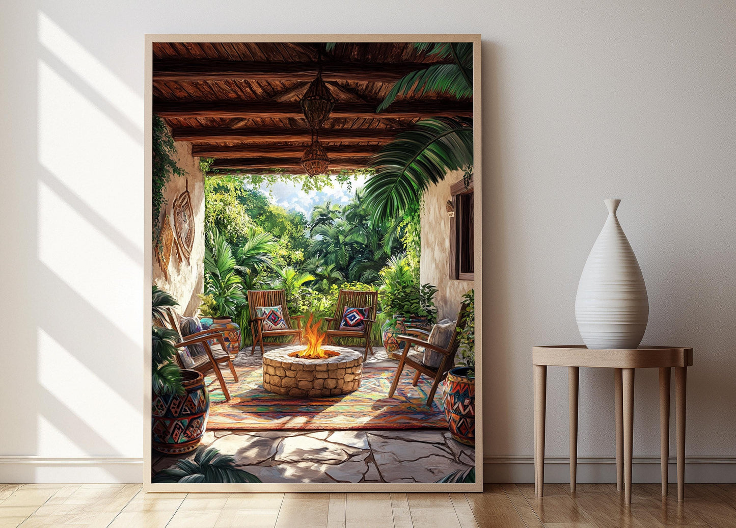 Affiche Belize - Impression Fuego y Diseño, Illustration Tropical Rustic