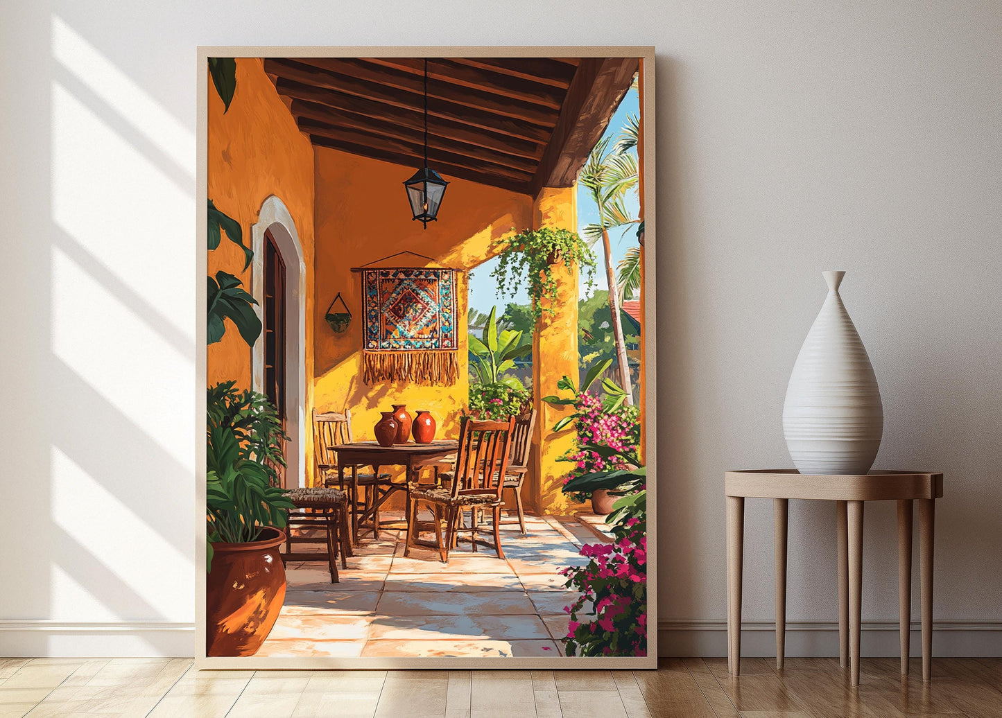 Affiche Art de Patio Costa Ricain – Poster Illustration Tropicale