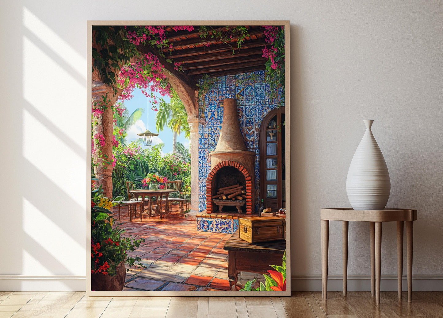 Affiche Tropicale Rustique – Poster Cigares et Fleurs en Art Print