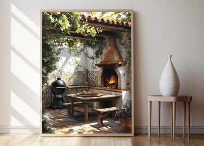 Affiche Argentine – Poster Asado et Parrilla, Décor Rustique Illustration