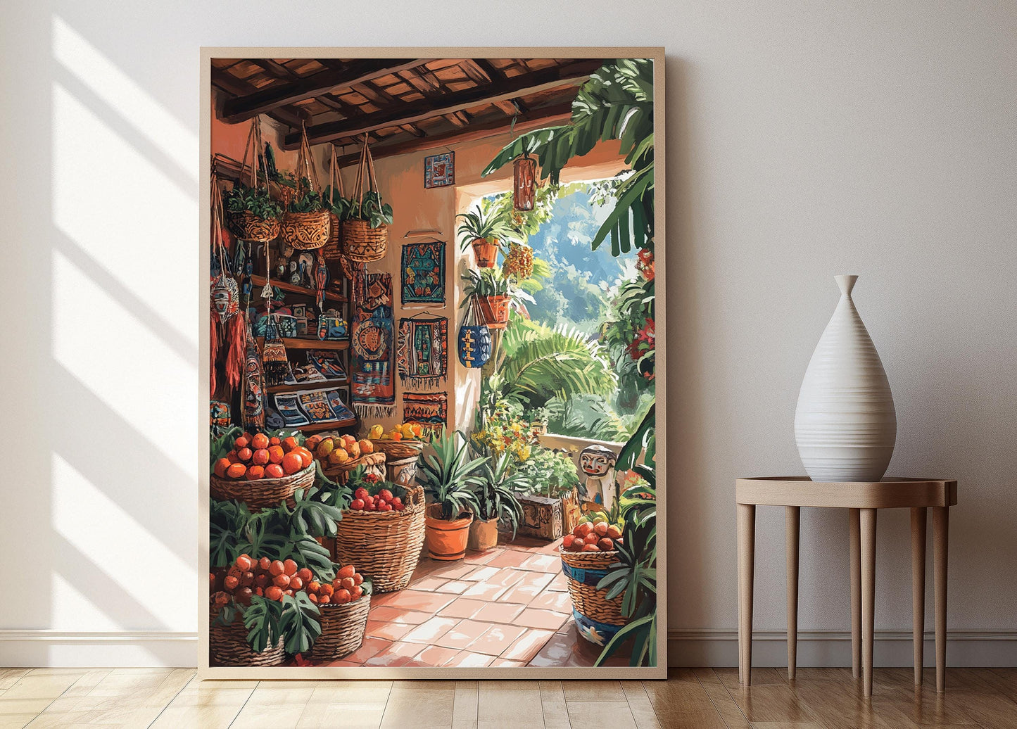 Affiche Huipiles Guatémaltèques – Poster Illustration Textile Culturelle