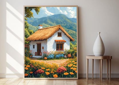 Affiche Village Hondurien – Art de la Poterie Lenca et Paysage Campagnard