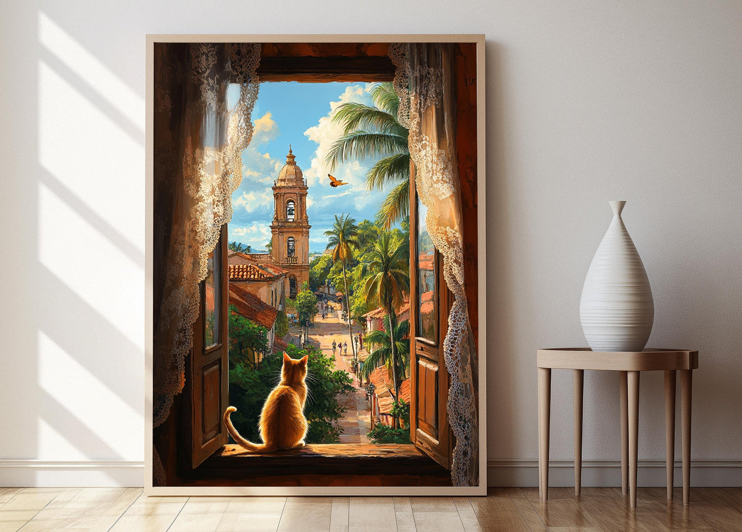 Affiche Mayagüez Porto Rico – Impression de la Cathédrale avec Chat