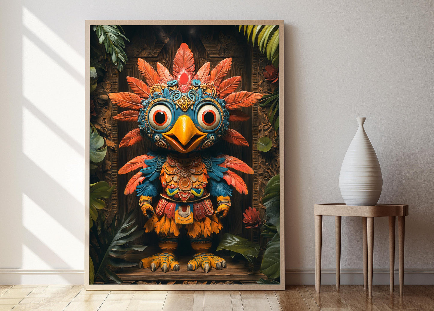 Affiche Marionnettes Wayang Indonésiennes – Poster Art Culturelle Peinte à la Main