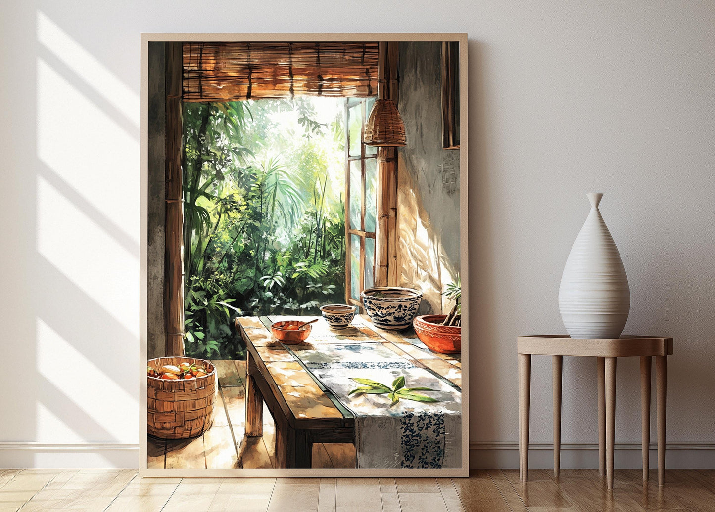 Affiche Cuisine Indonésienne – Poster Illustrations de Batik et Céramique