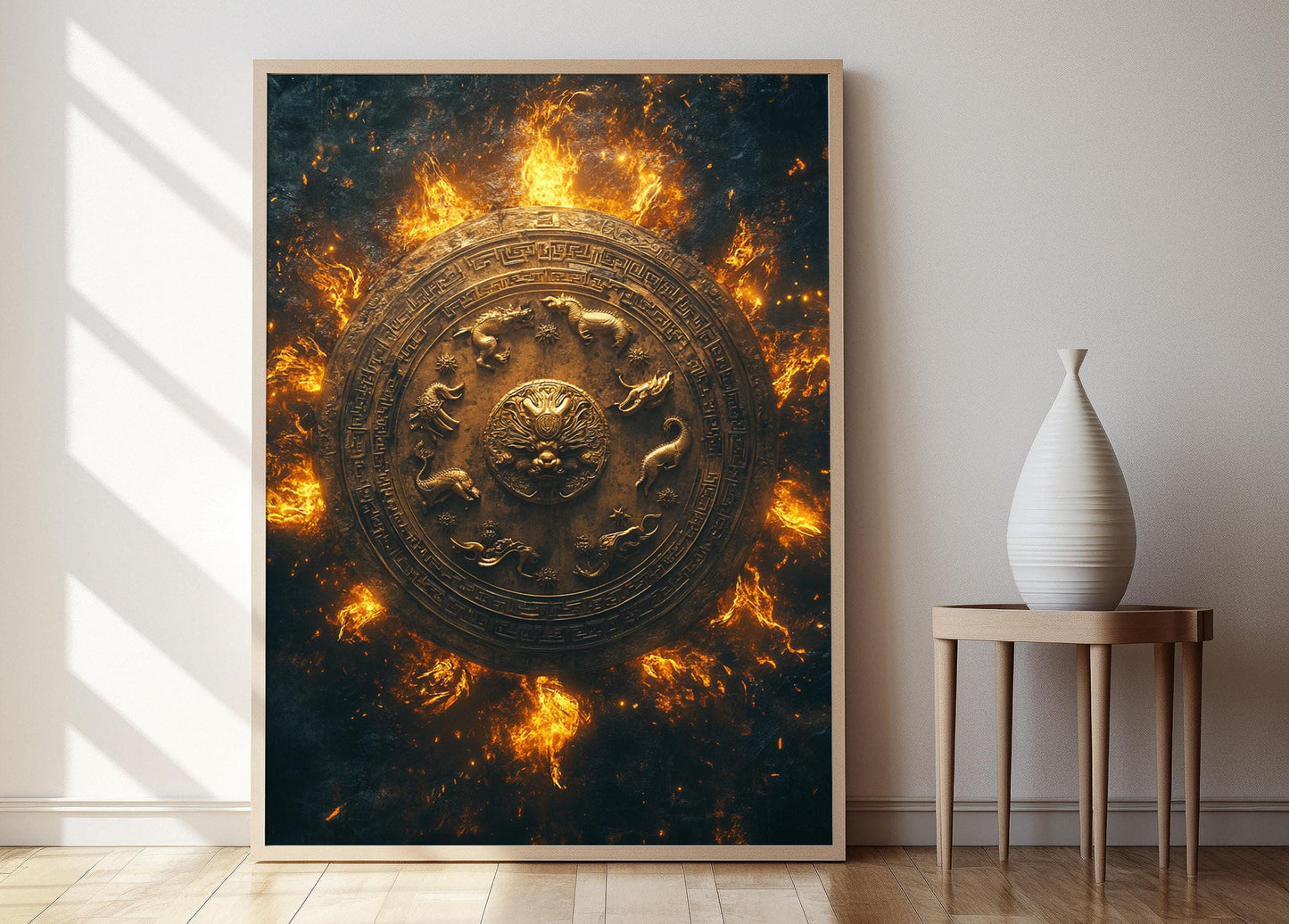 Affiche Médaillon du Zodiaque Chinois – Poster Art Traditionnelle Céleste