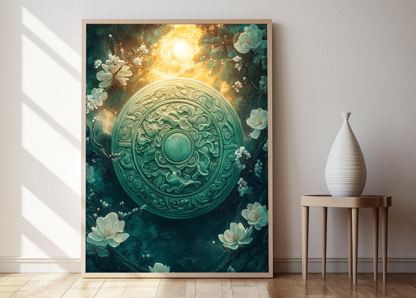 Affiche Art de Disque Jade Chinois – Poster Célébration Céleste