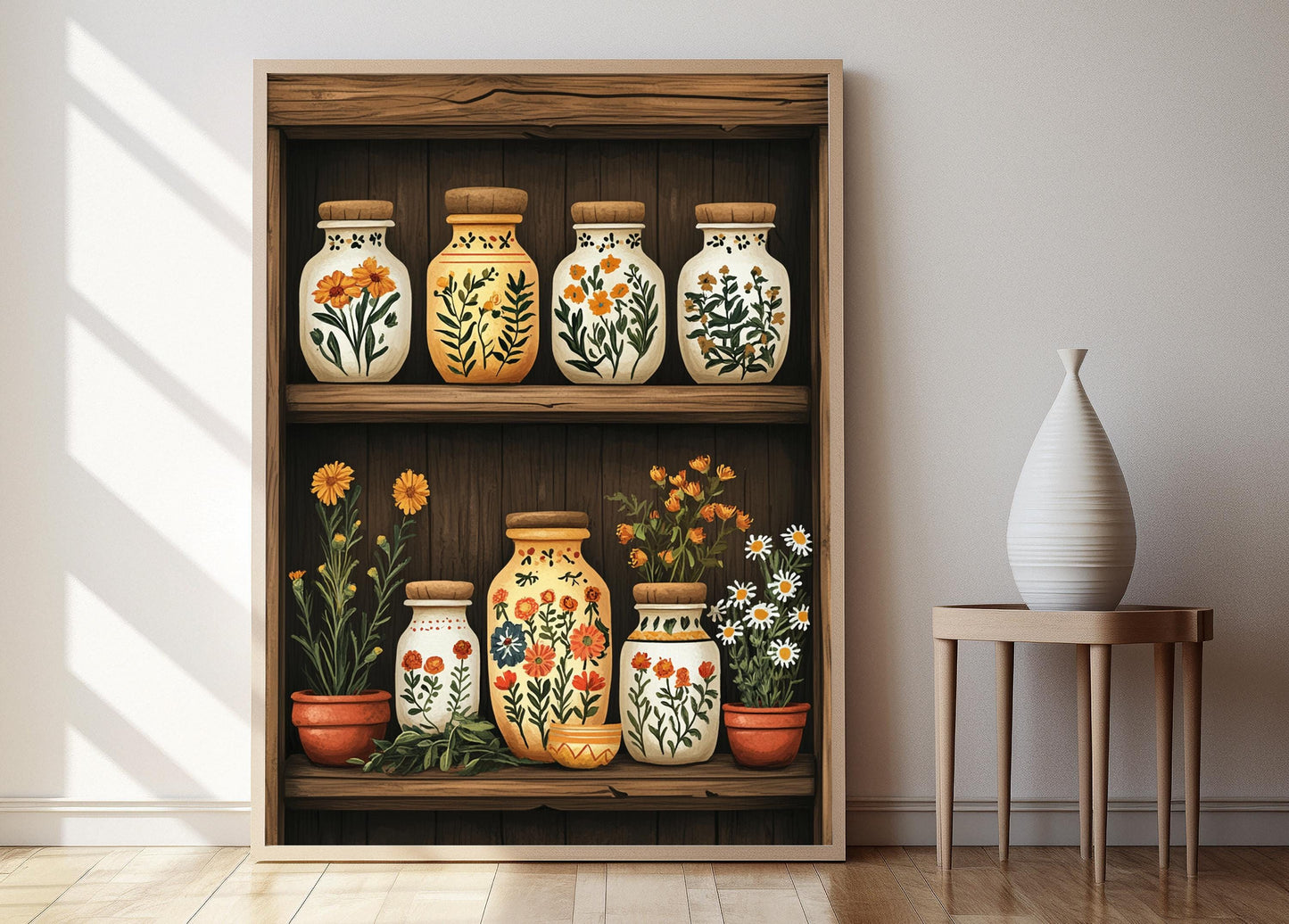 Affiche Pots à épices bulgares – Poster Décor traditionnel de cuisine