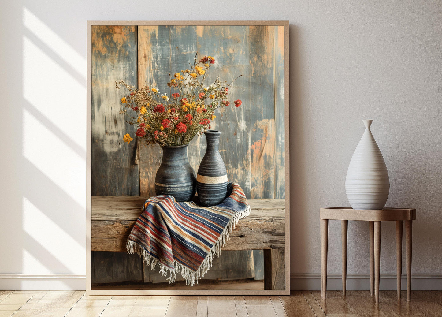 Affiche en Tissu Kikoi Kenyan – Poster Textile Swahili Africain