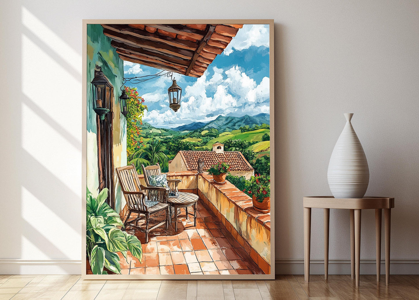 Affiche Trinidad et Tobago – Poster Art de Patio Rustique des Caraïbes