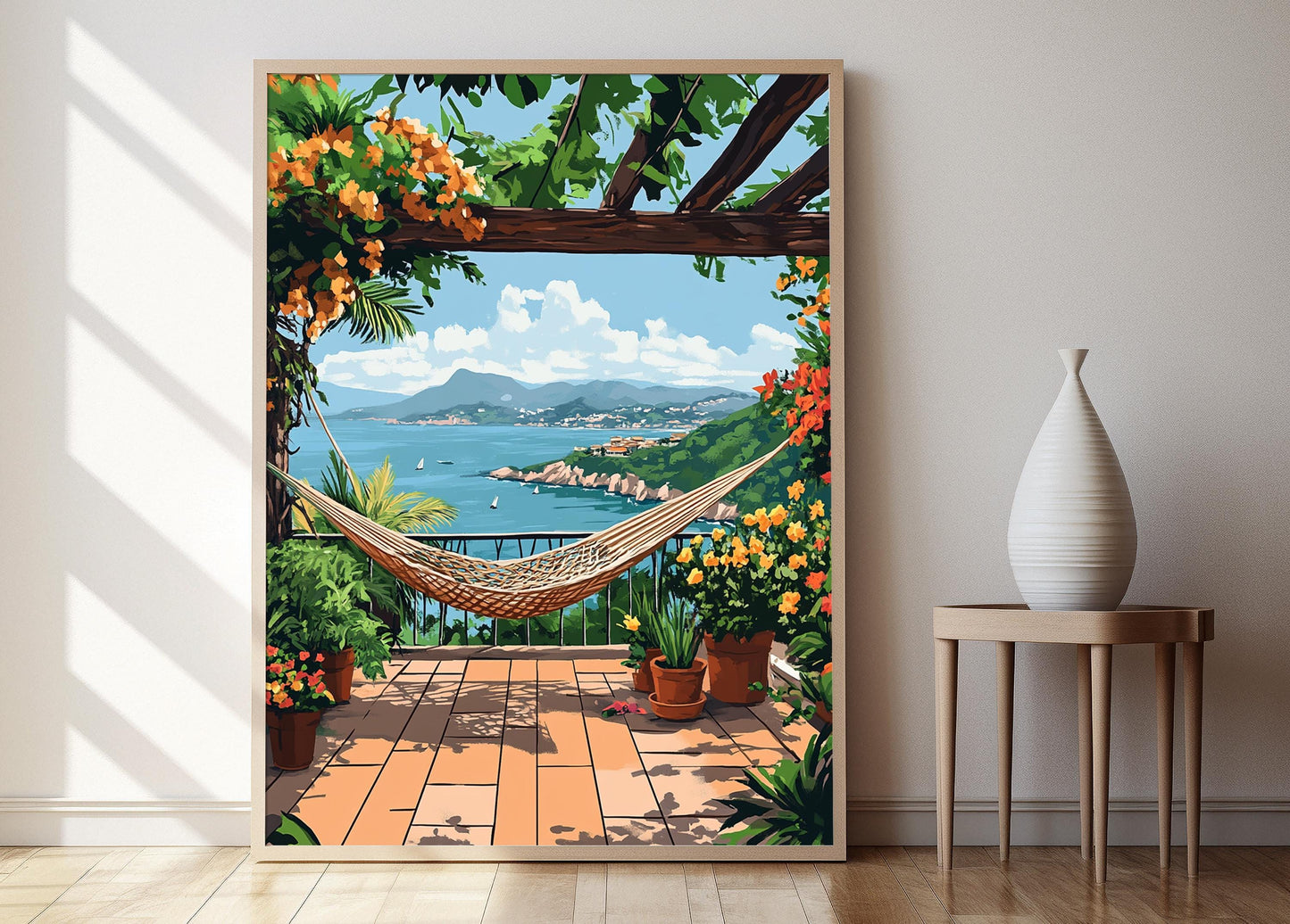 Affiche Florianópolis – Poster Art de Patio Côtier Brésilien