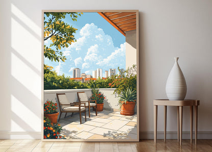 Affiche Patio de Brasília – Poster Art Moderne Brésilienne