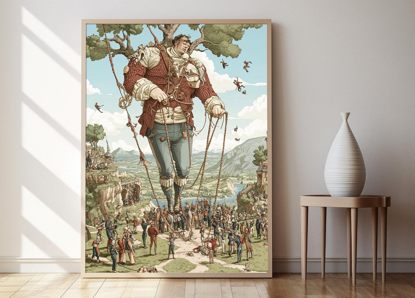 Affiche Gulliver à Lilliput – Poster Décor Littéraire Jonathan Swift