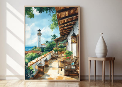 Affiche Matara – Poster Art de Patio, Décor Côtier Sri Lankais