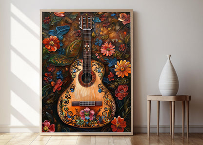Affiche Guitarrón Exquise – Poster Art Print Instrument de Musique Mexicaine