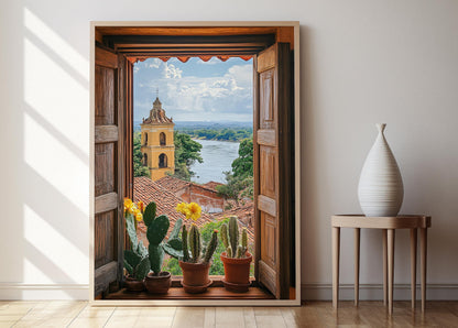 Affiche Vue Ouverte de Ciudad Bolívar – Poster Orinoco, Venezuela