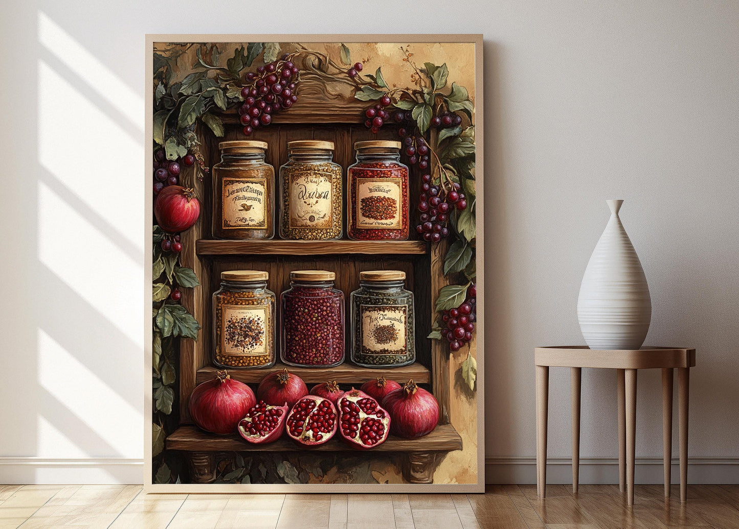 Affiche Épices Libanaises – Illustration Colorée pour Cuisine Méditerranéenne