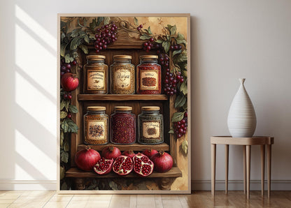 Affiche Épices Libanaises – Illustration Colorée pour Cuisine Méditerranéenne