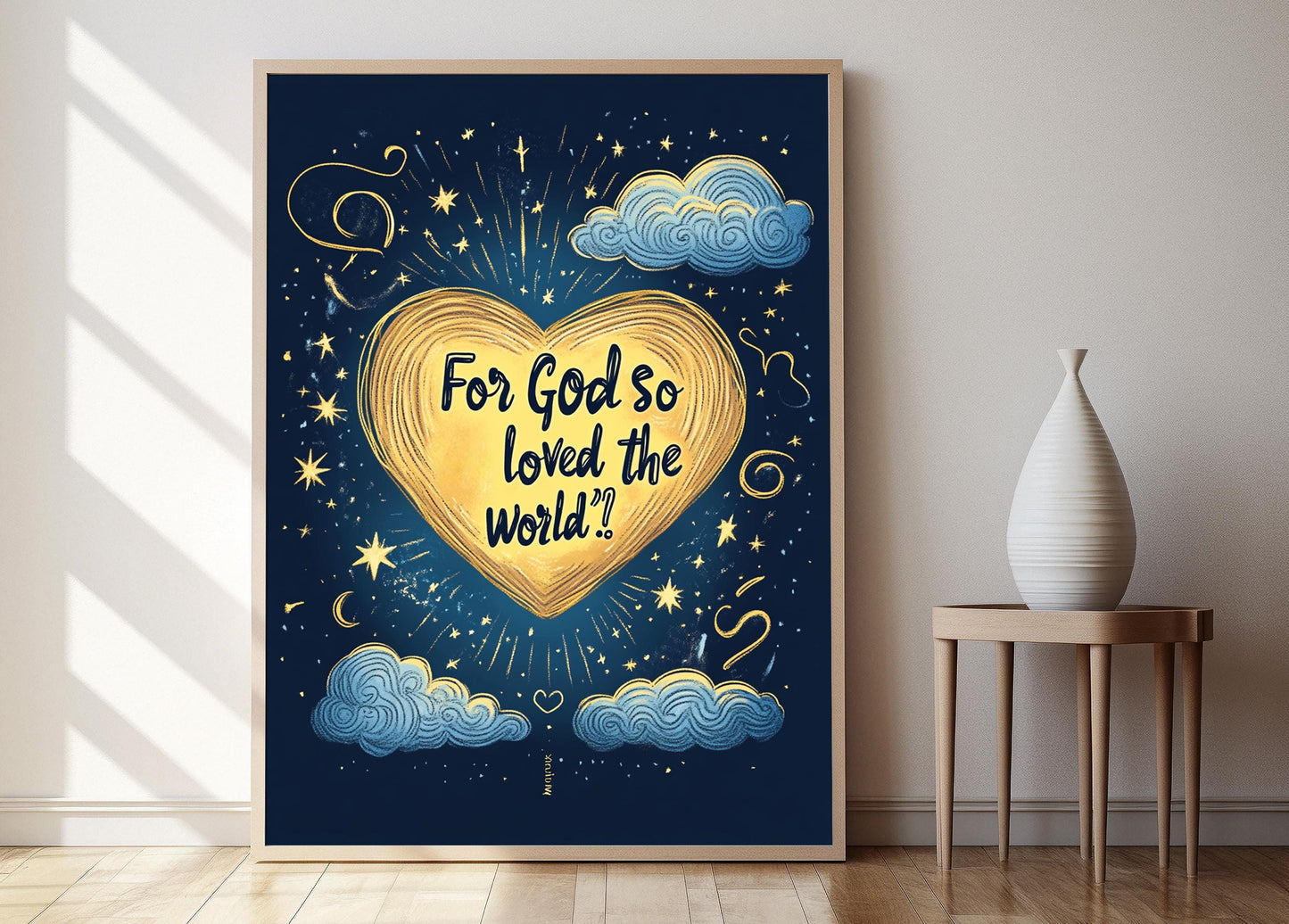 Affiche Jean 3:16 – Poster Verset « Car Dieu a tant aimé le monde »