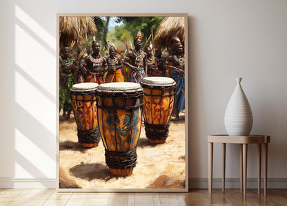 Affiche Tambours du Cameroun – Art traditionnel de musique et danse africaine