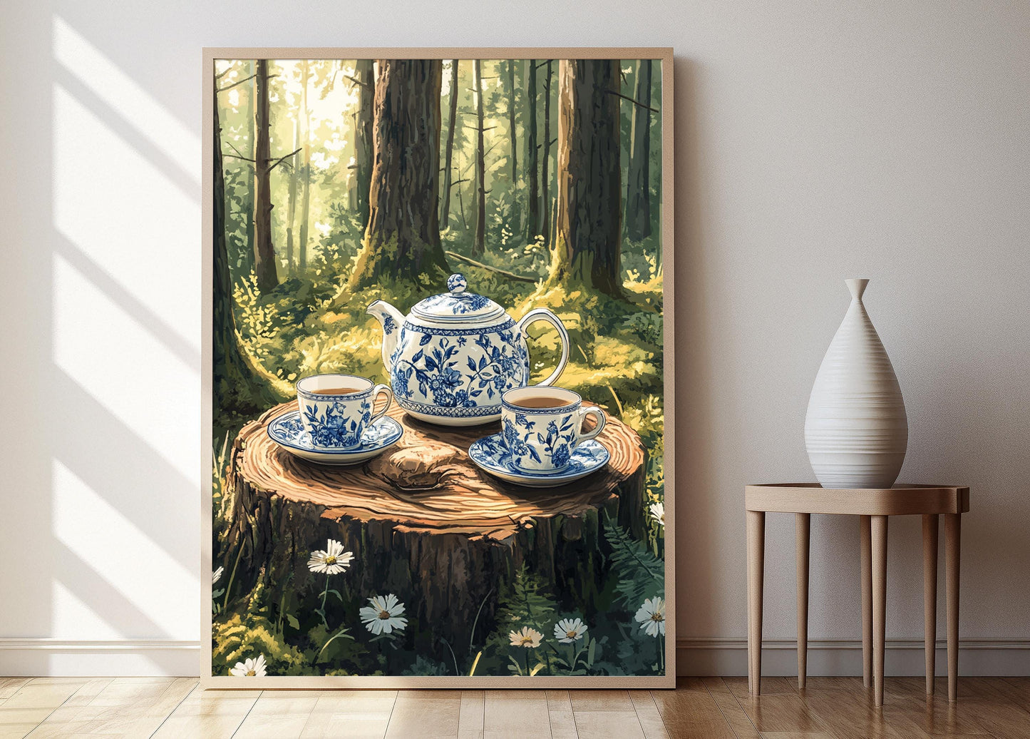 Affiche Ensemble de Thé Estonien – Poster Décor Nordic Clairière