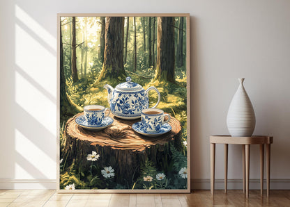 Affiche Ensemble de Thé Estonien – Poster Décor Nordic Clairière