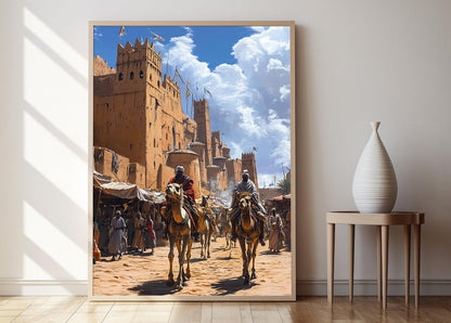 Affiche de Tombouctou – Poster Caravane du Mali et Marché Africain