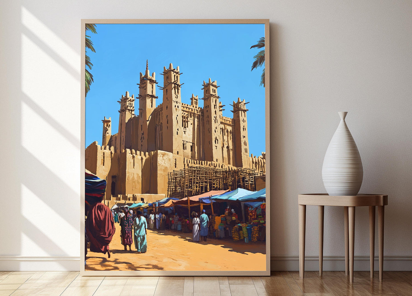 Affiche Mosquée de Djenné – Poster Architecture en terre crue du Mali