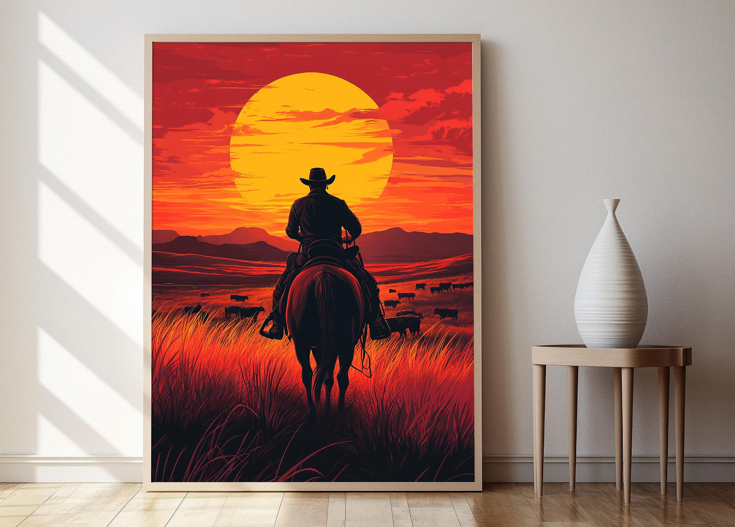 Affiche Gaucho Argentin sur Cheval – Impression Art Pampas Culturelle